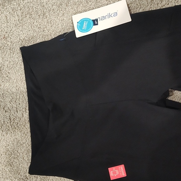 Black Leggings Yoga Pants Marika M 27" - Picture 2 of 5